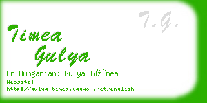 timea gulya business card